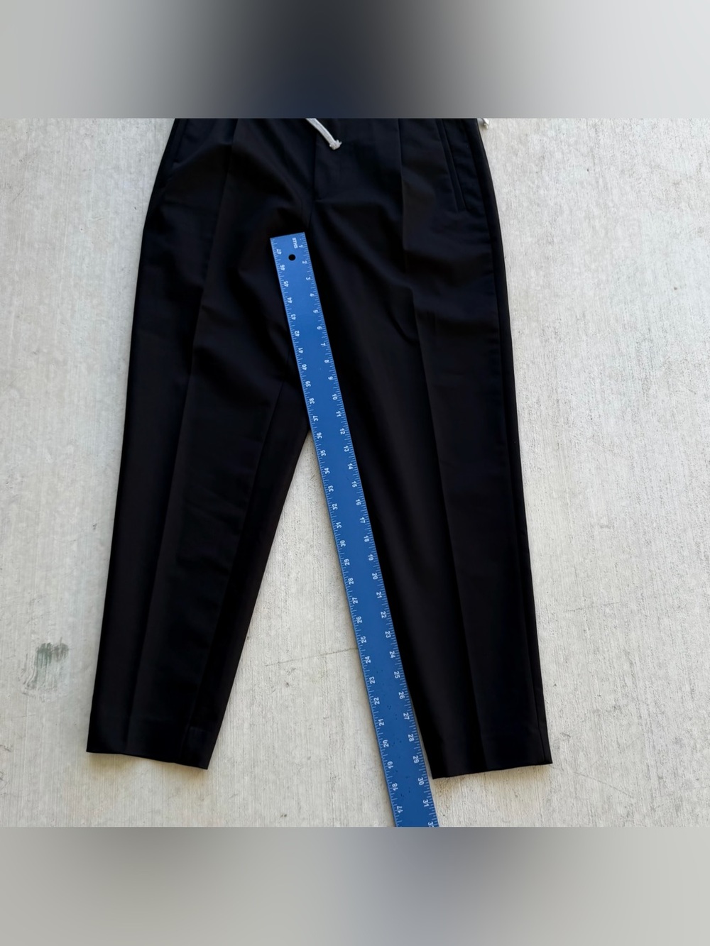 Reiss Pleated Trousers Men Size 32 Black Drawstring Elastic Waist - Picture 6 of 6